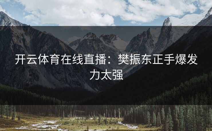 开云体育在线直播：樊振东正手爆发力太强