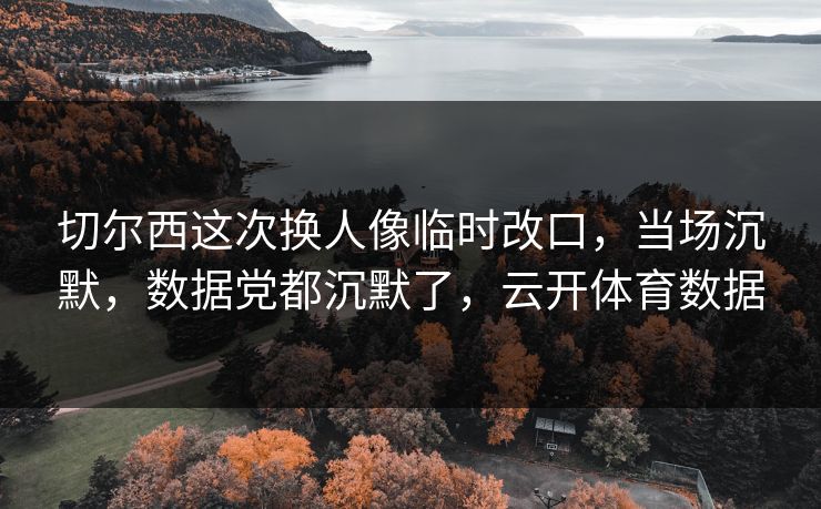 切尔西这次换人像临时改口，当场沉默，数据党都沉默了，云开体育数据